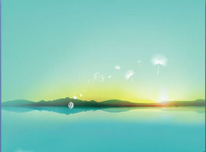 Sunset Haiti renk PPT arka plan resmi