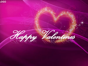 El LotSynergy del corazón - tema de amor plantilla PPT