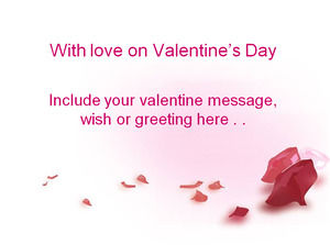 กุหลาบสีแดง PPT แม่แบบคริสตัลศิลปะ