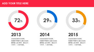 Modello PPT a tre anelli per grafici a torta