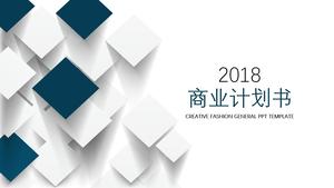 Trójwymiarowy minimalistyczny szablon planu biznesowego PPT