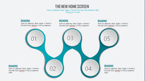 三微型三维圆形流程图PPT图表