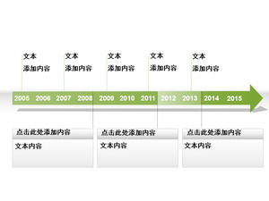 텍스트 상자가있는 타임 라인 PPT 템플릿