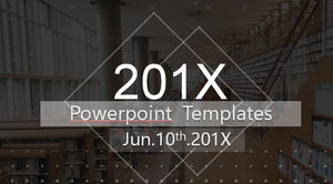 Garis desain tembus cahaya sederhana ringkasan kerja ppt template