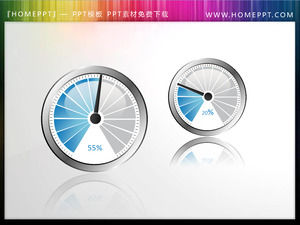 Two exquisite instrument pointer PPT small illustrations