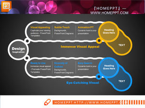 Două tartinabile orizontale se referă la PowerPoint diagramă șabloane