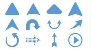 Ukuran warna dapat mengubah bahan panah PPT (3)