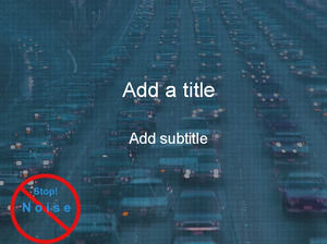 汽車尾氣和噪音 - 環保主題PPT templat