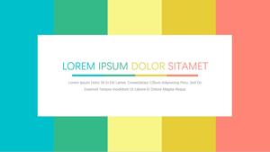 Canlı renkli basit küçük taze PPT şablonu