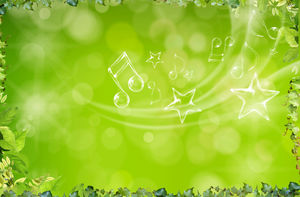 pianta di vite nota trasparente PPT background bordo