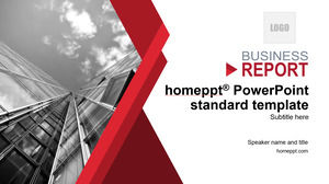 ビジュアルセンス幾何学クリエイティブ赤い灰色の美しい雰囲気実業ビジネスのPPTのテンプレート