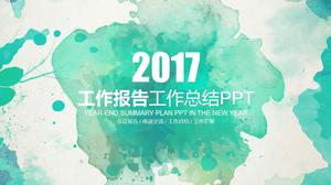 تأثير العمل بالألوان المائية تقرير قالب PPT