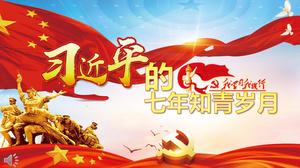 Xi Jinpings ausgebildete PPT-Vorlage für Jugendjahre