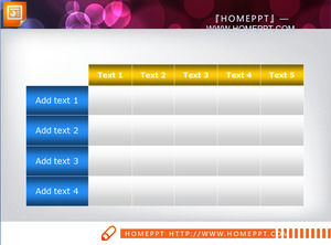 Amarelo e azul com material em forma de PPT
