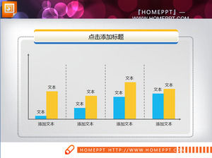 Amarelo e azul com material PPT histograma